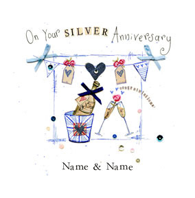 Britannia Silver Anniversary Card