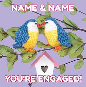 Knit & Purl - You're Engaged Birds Card