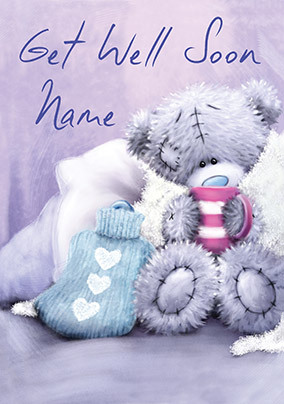 Personalised Get Well Soon Card Teddy Bear Get Well Soon Card 