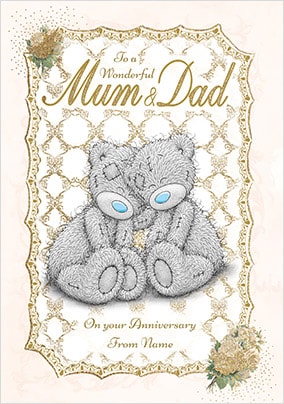 Me To You - Mum & Dad Anniversary Personalised Card