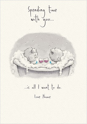 Me To You - Spending Time With You Personalised Card