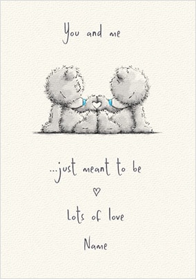 Me To You - You & Me Personalised Anniversary Card