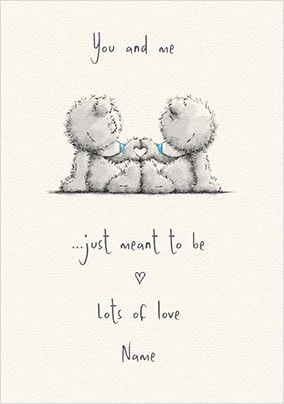 Me To You - You & Me Personalised Card