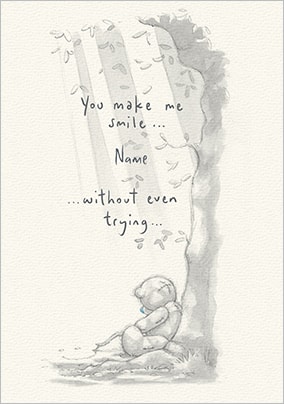 Me To You - You Make Me Smile Personalised Card