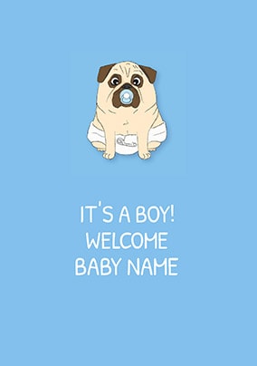 It's A Boy! Personalised Card