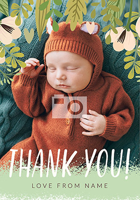 New Baby Thank You photo Card