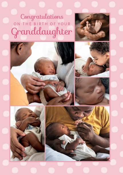 Birth Of Your Granddaughter Photo Card