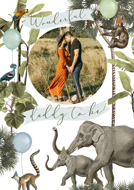 Animals Daddy To Be Card