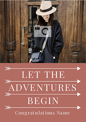 Let the Adventures Begin New Home Photo Card