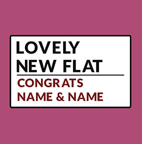 Lovely New Flat Personalised New Home Card