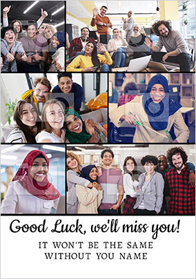 Good Luck  6 Photo New Job  Card