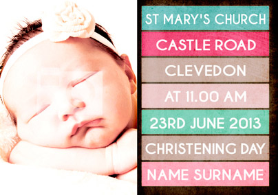 Next Stop Happy St - Christening Pink