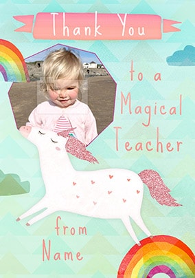 Magical Teacher Thank You Photo Card