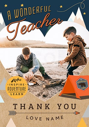 Wonderful Teacher Thank You Card