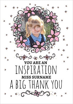An Inspiration Thank You Teacher Photo Card