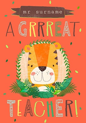 Grrreat Teacher Thank You Card