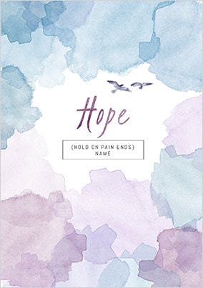 Hope - Hold On Personalised Card