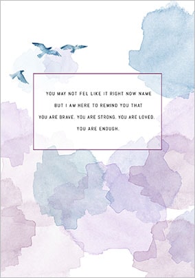 You Are Enough Personalised Card