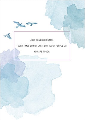 You Are Tough Personalised Card