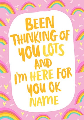 Thinking Of You Lots Personalised Card