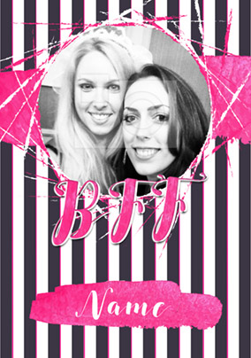 Glam Rock - Best Friends Card Photo Upload BFF