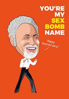 You're My Sex Bomb Personalised Anniversary Card