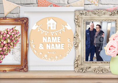 Flying the Nest - New Home Card On the Mantelpiece