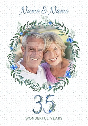 35 Wonderful Years Photo Card
