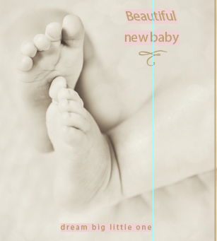 Beautiful New Baby Feet Card