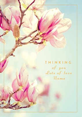 Thinking Of You Personalised Sympathy Card