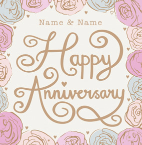 HIP - Happy Anniversary floral
