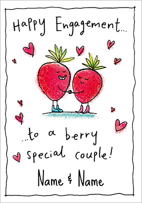 Punderful Life - Engagement Card To a Berry Special Couple
