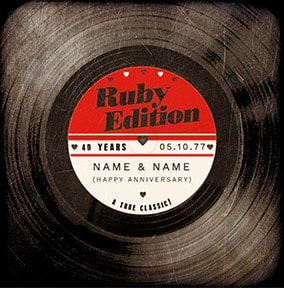 Rewind - Vinyl Ruby Edition Anniversary Card