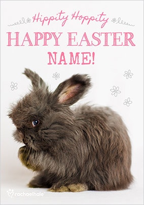 Bunny Happy Easter Personalised Card