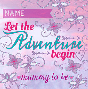 Rhapsody - Baby Shower Card Let the Adventure Begin