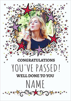 Rhapsody - Congratulations Card Star Wreath Photo Upload