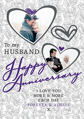 Rhapsody - Anniversary Card Husband Multi Photo Upload