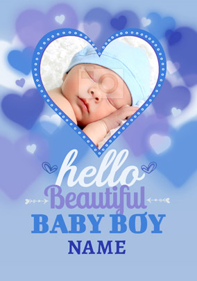 Rhapsody - New Baby Card Beautiful Boy Photo Upload