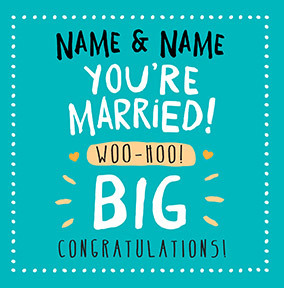 Big Wedding Congratulations personalised Card