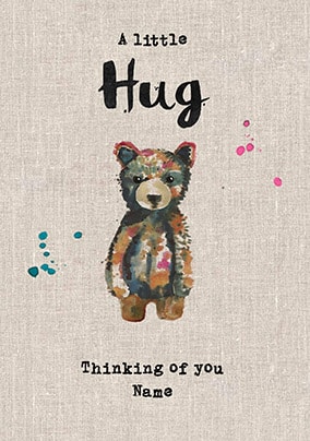 A Little Hug - Thinking Of You Personalised Card
