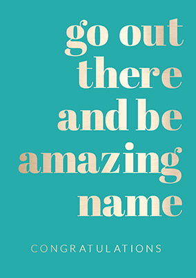 Shine Bright Graduation Card - Be Amazing