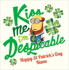 Kiss Me Minions St. Patrick's Day Card