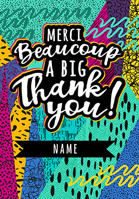 Merci Beaucoup Thank You Card