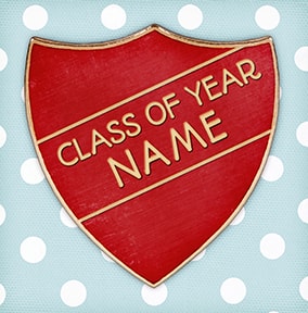 Top of the Class Graduation Card - Red Badge