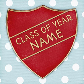 Top of the Class Graduation Card - Red Badge