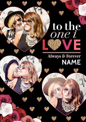 The One I Love Multi Photo Anniversary Card