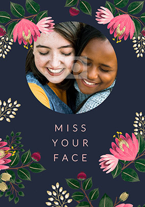 Miss Your Face Photo Christmas Card