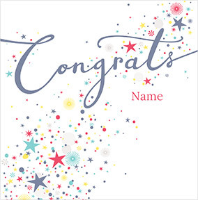 Congrats Stars Card