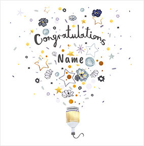 Party Popper Congratulations Card