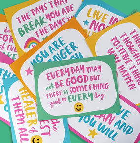 Pack of 10 A6 Happy Affirmation Cards1